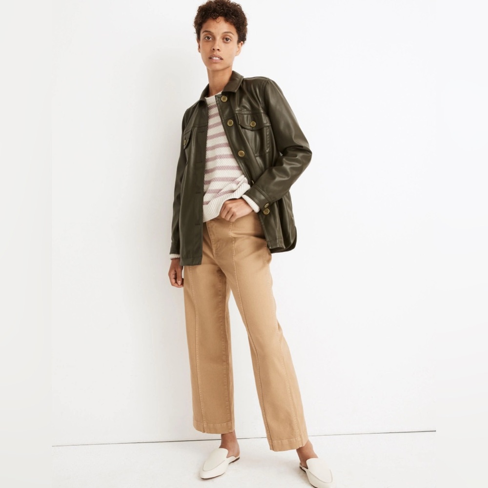 NWOT Madewell Vegan Leather Chore Jacket - Green - Medium